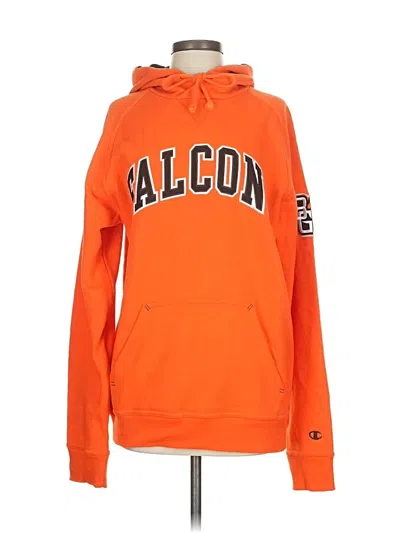 Pre-owned Champion Pullover Hoodie In Orange