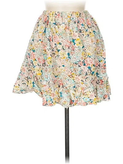 Pre-owned Solitaire Casual Skirt In White