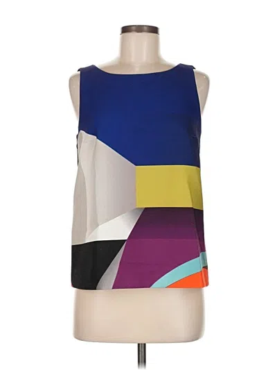 Pre-owned Paule Ka Sleeveless Blouse In Blue