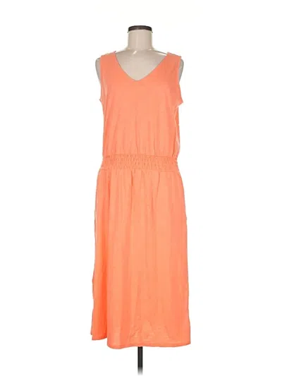 Pre-owned Belle By Kim Gravel Casual Dress In Orange