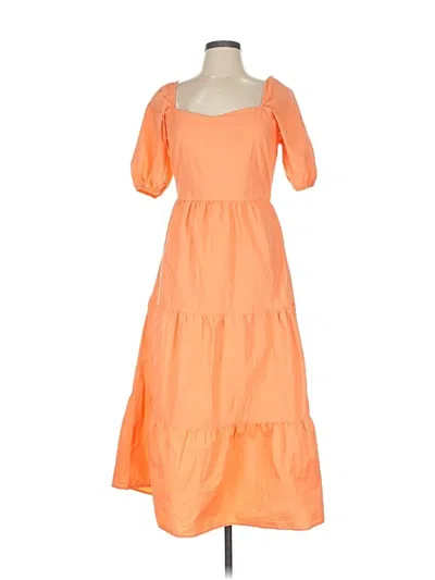 Pre-owned Hyfve Casual Dress In Orange