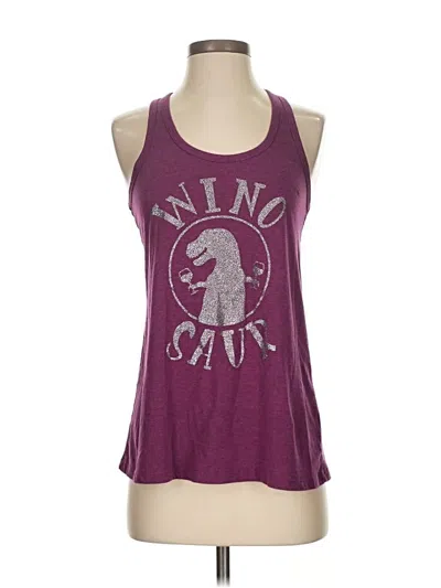 Pre-owned Athletic Works Tank Top Purple Halter Neckline Tops