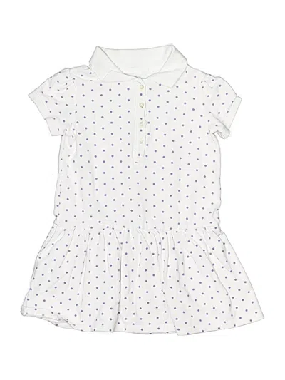 Pre-owned Lands' End Kids'  Dress In White