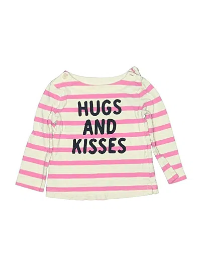 Pre-owned Baby Gap Kids' Long Sleeve T-shirt In Pink
