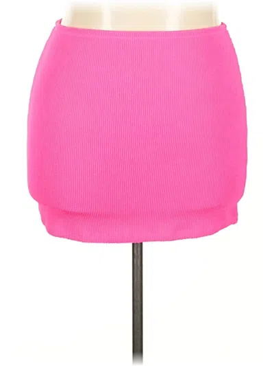 Pre-owned Good American Casual Skirt In Pink