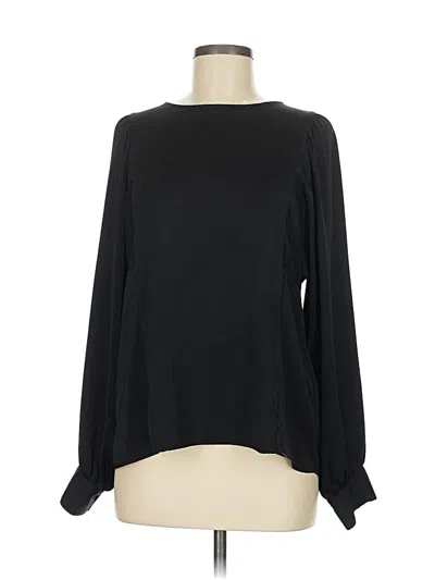 Pre-owned Banana Republic Factory Store Long Sleeve Blouse In Black