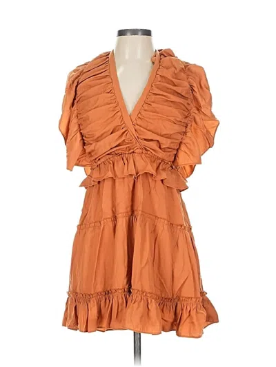 Pre-owned Glam Cocktail Dress In Orange