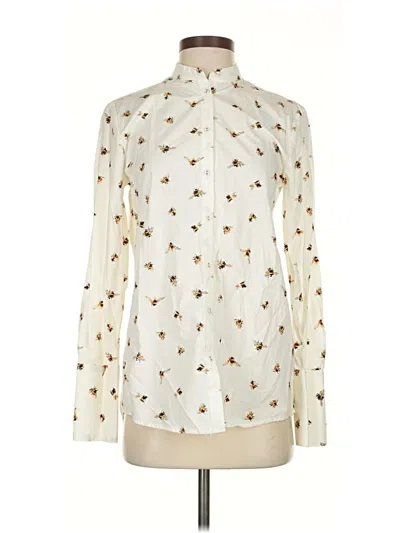 Pre-owned Victoria Beckham For Target Long Sleeve Blouse In White