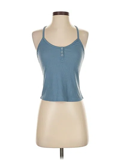 Pre-owned Adore Me Tank Top Blue Halter Neckline Tops