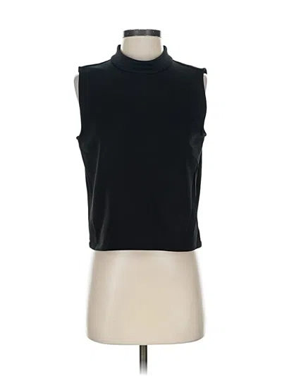 Pre-owned Vince Camuto Sleeveless Top Black High Neck Tops
