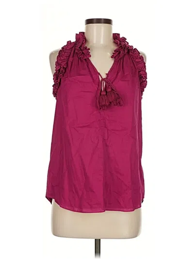 Pre-owned Figue Tank Top Burgundy Halter Neckline Tops