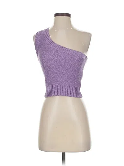 Pre-owned Madewell Sleeveless Blouse In Purple