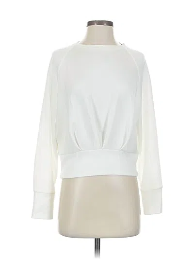 Pre-owned T Tahari Long Sleeve Top Ivory Boatneck Tops In White