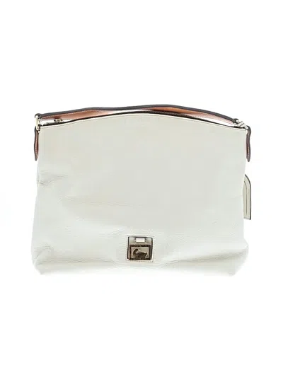 Pre-owned Dooney & Bourke Leather Shoulder Bag In White