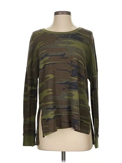 Pre-owned Z Supply Long Sleeve T-shirt In Green