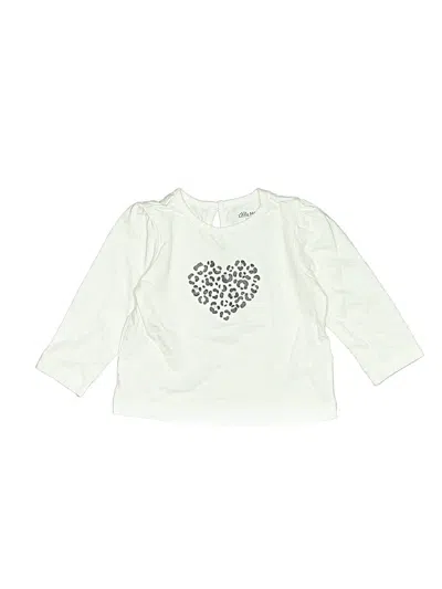 Pre-owned Little Me Babies' Long Sleeve T-shirt In White