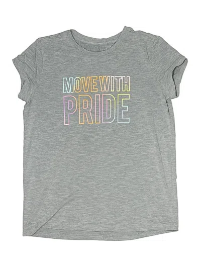 Pre-owned Athleta Girl Kids' Short Sleeve T-shirt In Gray