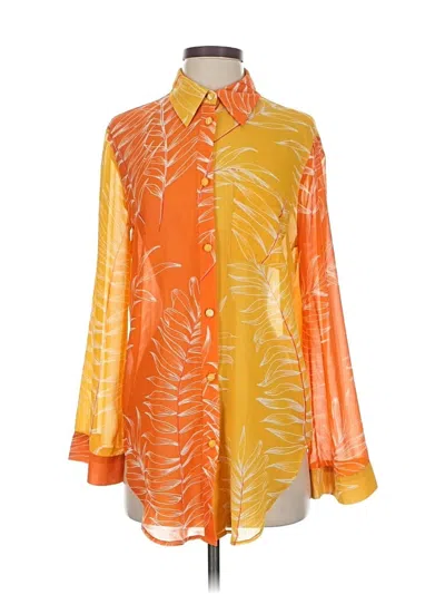 Pre-owned Camila Coelho Long Sleeve Blouse In Orange