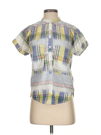 Pre-owned Pilcro Short Sleeve Blouse In Yellow