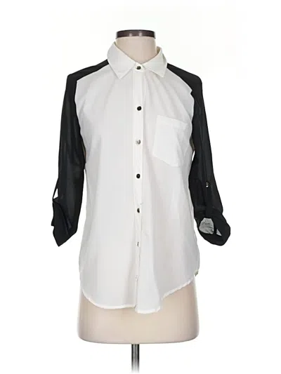 Pre-owned Bcx 3/4 Sleeve Blouse In White