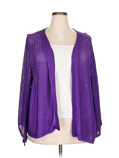 Pre-owned Maggie Barnes For Catherines Cardigan Sweater In Purple