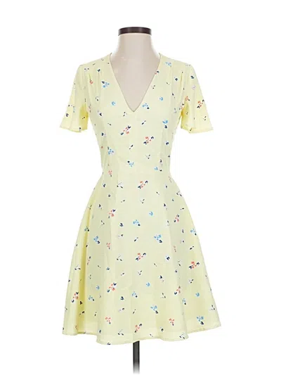 Pre-owned French Connection Casual Dress In Yellow