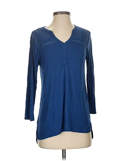 Pre-owned Roz & Ali 3/4 Sleeve T-shirt In Blue