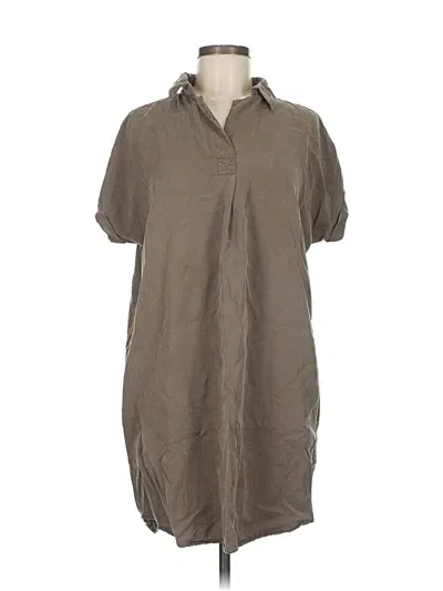 Pre-owned Thread & Supply Short Sleeve Button Down Shirt In Gray