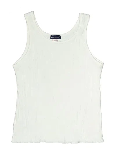 Pre-owned Andy & Evan Kids' Sleeveless T-shirt In White