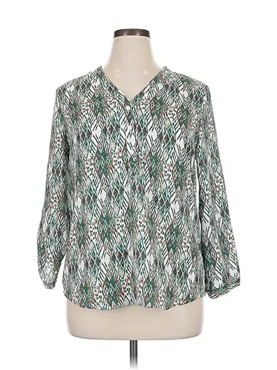 Fun2fun 3/4 Sleeve Blouse In Green