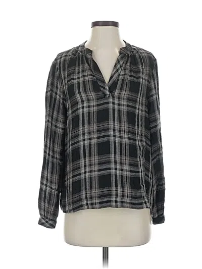 Pre-owned Cloth & Stone 3/4 Sleeve Blouse In Black