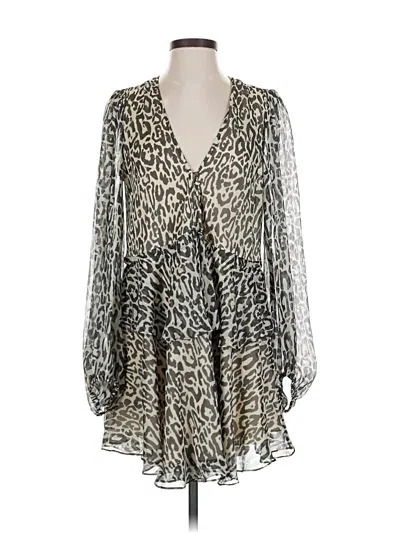 Pre-owned Shona Joy Cocktail Dress In Silver