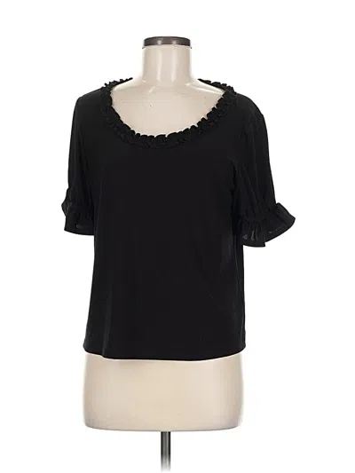 Pre-owned Cece Short Sleeve Top Black Sweetheart Neckline Tops