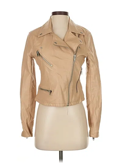 Pre-owned Blanknyc Blank Nyc Faux Leather Jacket In Brown