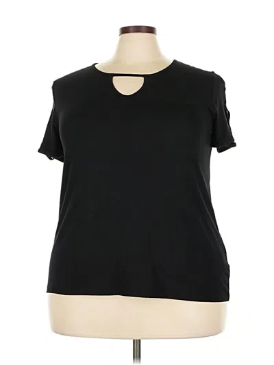 White Mark Short Sleeve T-shirt In Black