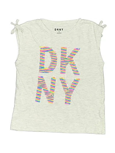 Pre-owned Dkny Kids' Sleeveless T-shirt In Silver