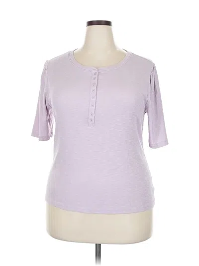 Pre-owned Gap Short Sleeve Henley Shirt In Purple