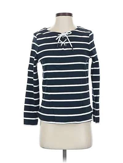 Pre-owned Barbour Long Sleeve Top Blue Boatneck Tops