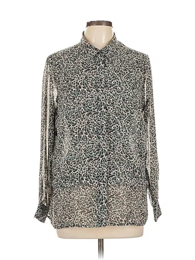 Pre-owned Liverpool Los Angeles Long Sleeve Blouse In Silver