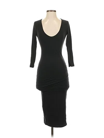 Pre-owned James Perse Cocktail Dress In Black