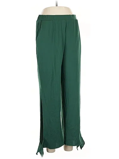 Pre-owned Tickled Teal Casual Pants In Green