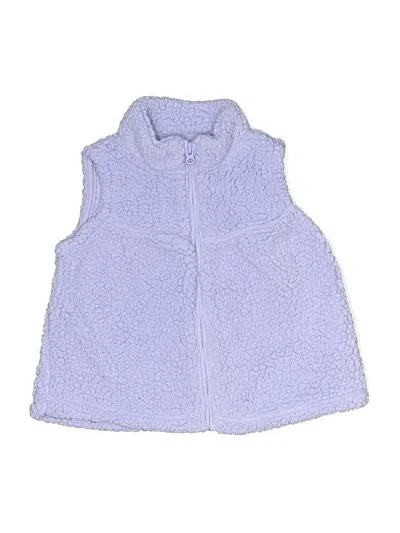Pre-owned Just One You Made By Carter's Babies' Faux Fur Vest In Blue