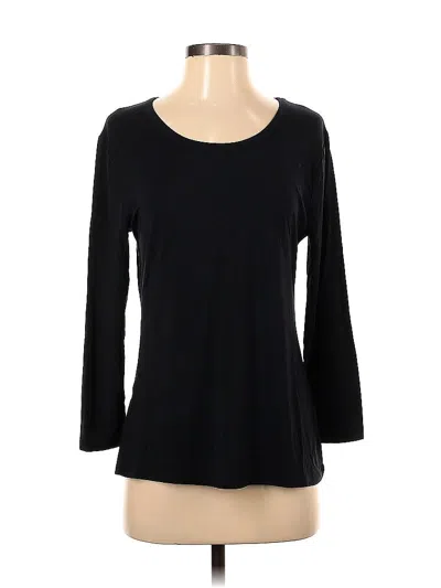 Pre-owned Vie Active 3/4 Sleeve T-shirt In Black