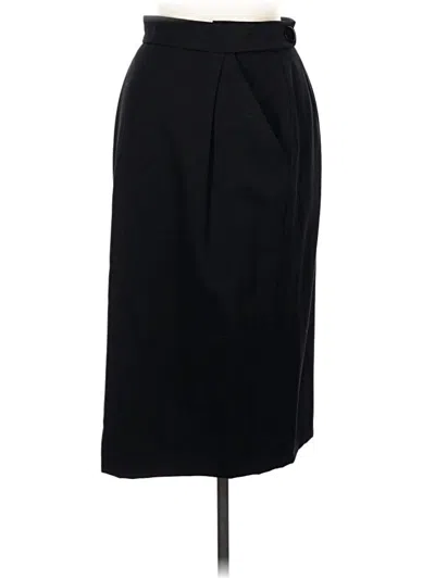 Pre-owned Tahari Wool Skirt In Black