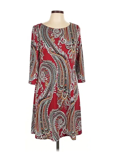 Pre-owned Msk Casual Dress In Burgundy