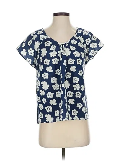 Pre-owned Apiece Apart Short Sleeve Blouse In Blue