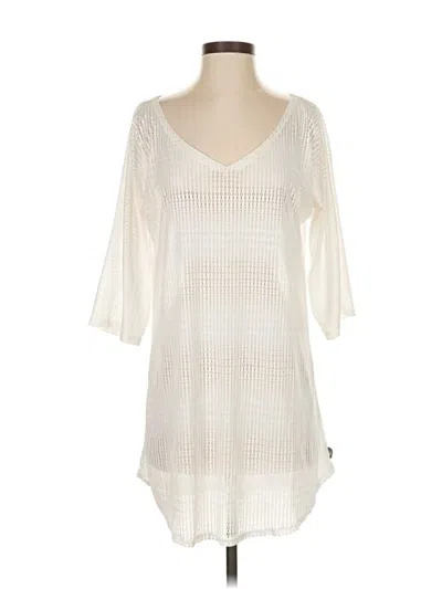 Pre-owned O'neill 3/4 Sleeve Top Ivory V Neck Tops In White