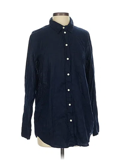 Pre-owned Gap Long Sleeve Button Down Shirt In Blue