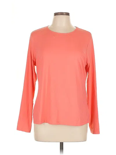 Pre-owned Lands' End 3/4 Sleeve T-shirt In Pink