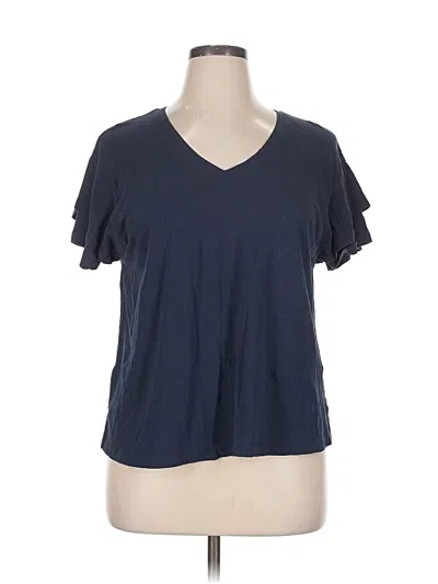 Pre-owned Caslon Short Sleeve T-shirt In Blue